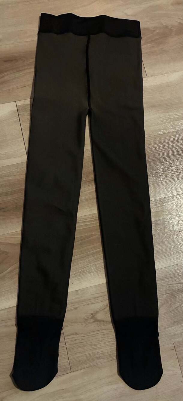 Women’s Fleece Lined Thermal Winter Leggings M/L Black